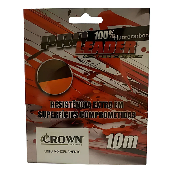 CROWN LINHA MONO PRO LEADER FLUOROCARBON 52MM 38LBS 10M 1U