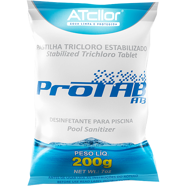 ATCLLOR PASTILHA PROTAB AT3 CLORO PISCINA 200G 1PCT