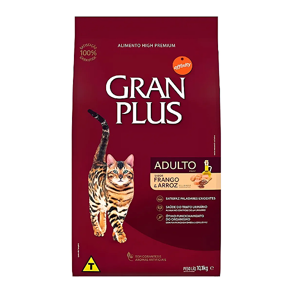 GRAN PLUS GATOS ADULTOS FRANGO E ARROZ 10,1KG