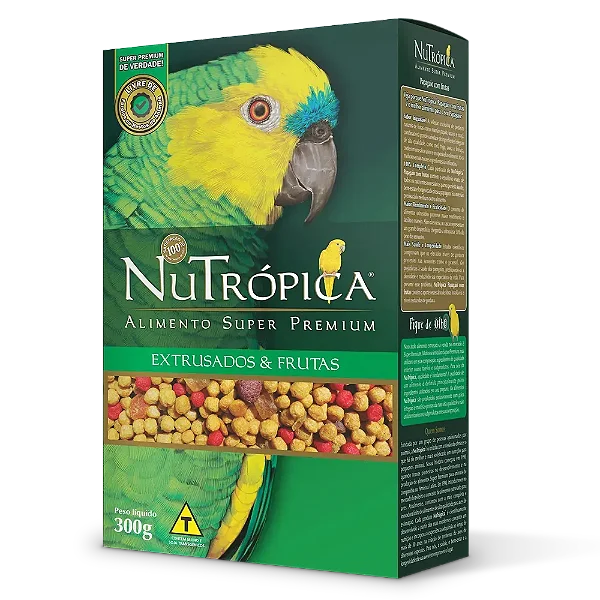 NUTROPICA PAPAGAIO COM FRUTAS 300 G