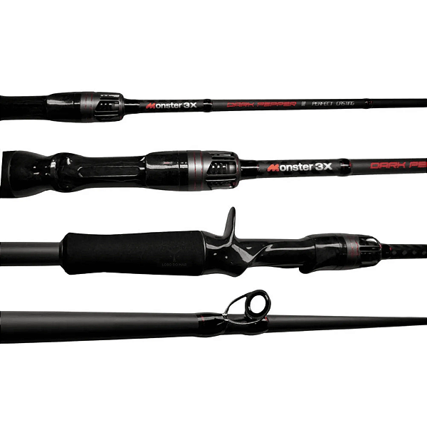 MONSTER 3X VARA DE PESCA DARK PEPPER 10g 6'3" 12LBS CAST 1PC