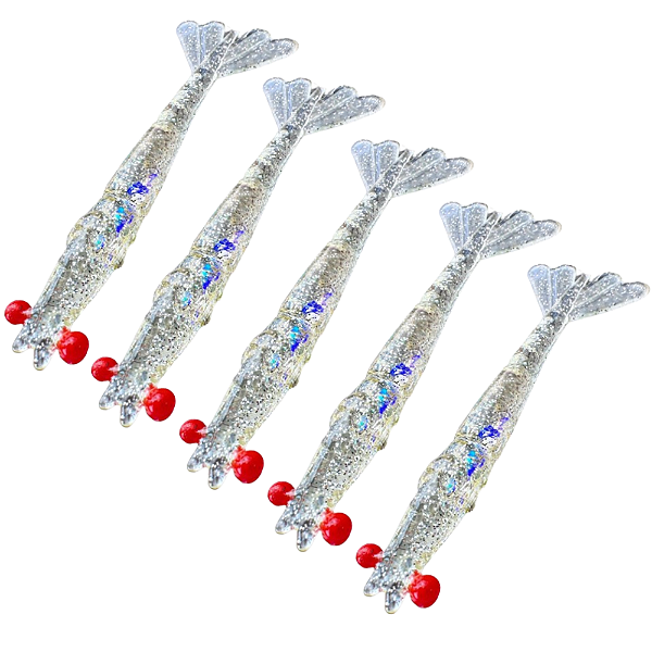 KIT 5 UN PIRATAS FISHING TURBO PRATEADO 9,5CM