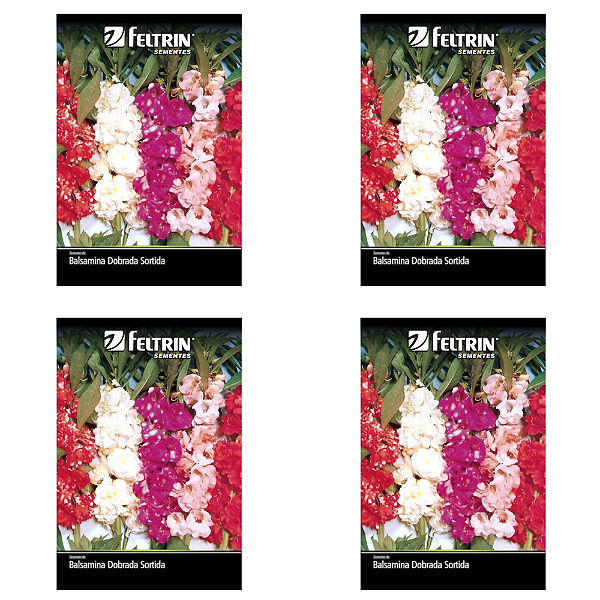 KIT 4 UN FELTRIN SEMENTE BALSAMINA DOBRADA SORTIDA 400MG