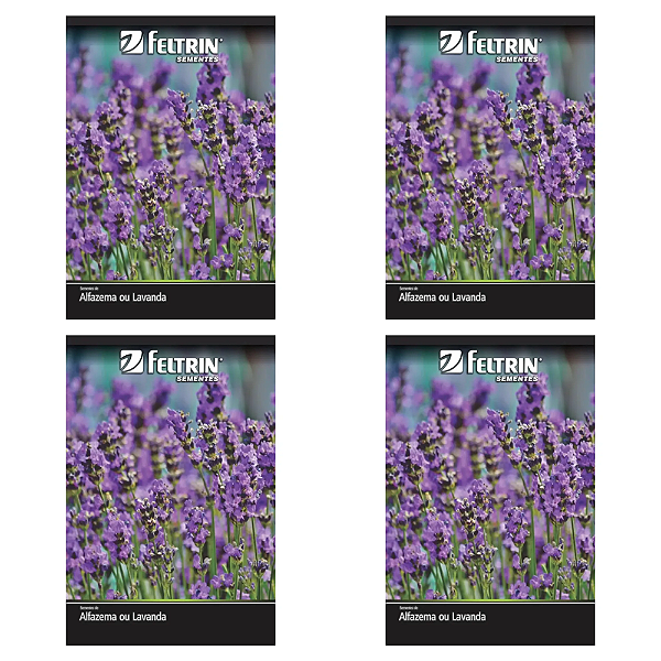 KIT 4 UN FELTRIN SEMENTE ALFAZEMA OU LAVANDA 400MG