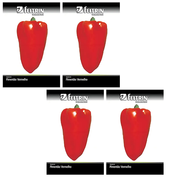 KIT 4 UN FELTRIN SEMENTE PIMENTAO RUBI GIGANTE 400MG 1PCT