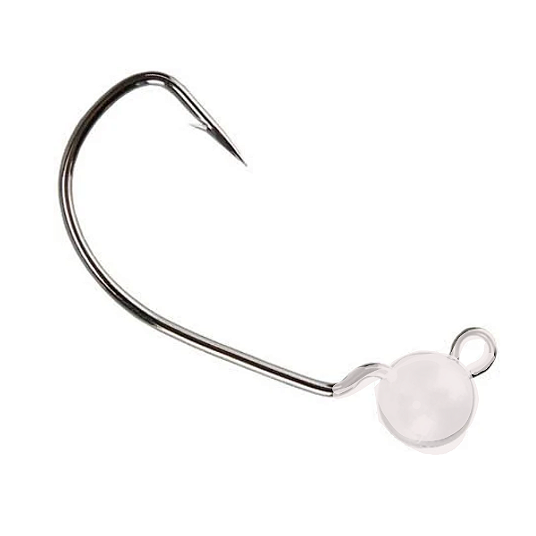 CHUMBADA ANZOL JIG HEAD OFFSET ART FOOTBALL 3/0 14G BRANCA