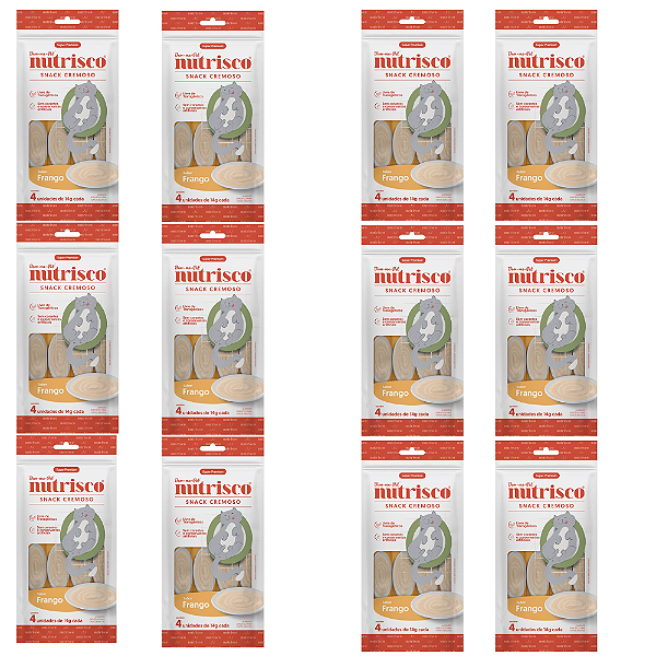 NUTRISCO SNACK CREMOSO FRANGO GATOS 56G CX 12 UN