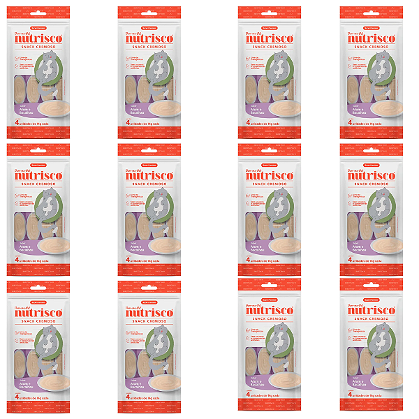 NUTRISCO SNACK CREMOSO ATUM E BACALHAU GATOS 56G CX 12 UN