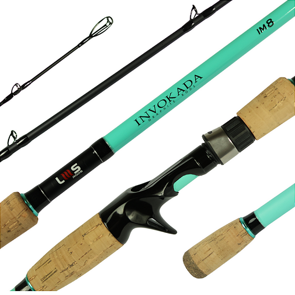 Invokada Pro Cast 58 7-28g 6-17lb 1pc IM8 Blue - Green New Model