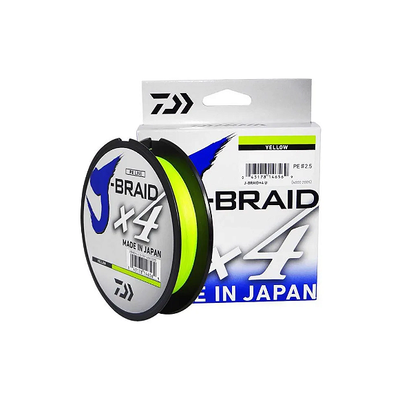 LINHA J-BRAID X4. MULT AMARELO 30lb 0.25mm 135m DAIWA