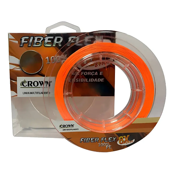 CROWN LINHA FIBER FLEX 8X ORANGE 0,40MM 300MT