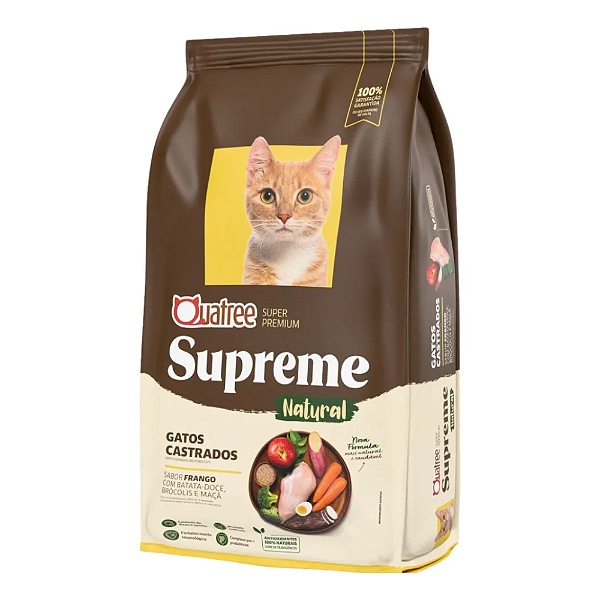 QUATREE SUPREME GATOS CASTRADOS FRANGO 2,5KG
