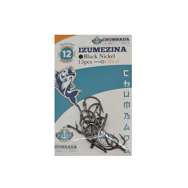 CHUMBADA ANZOL IZUMENINA OLHAL 15UN TAMANHO 12 PRETO