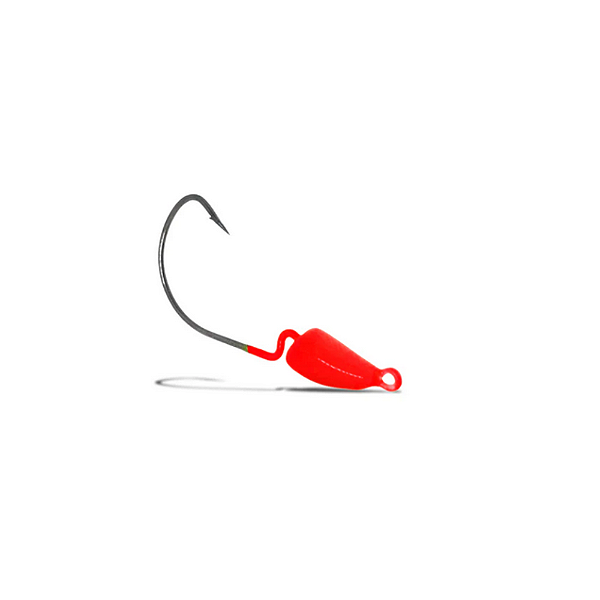 CHUMBADA ANZOL JIG HEAD 3/0  BANANINHA 7G VERMELHO