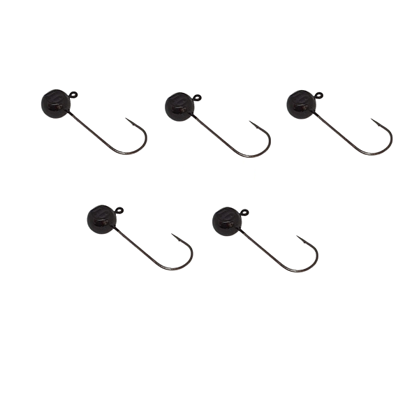 KIT 5 UN CHUMBADA ANZOL JIG HEAD 1/0 90 FACETADA 5G PRETA