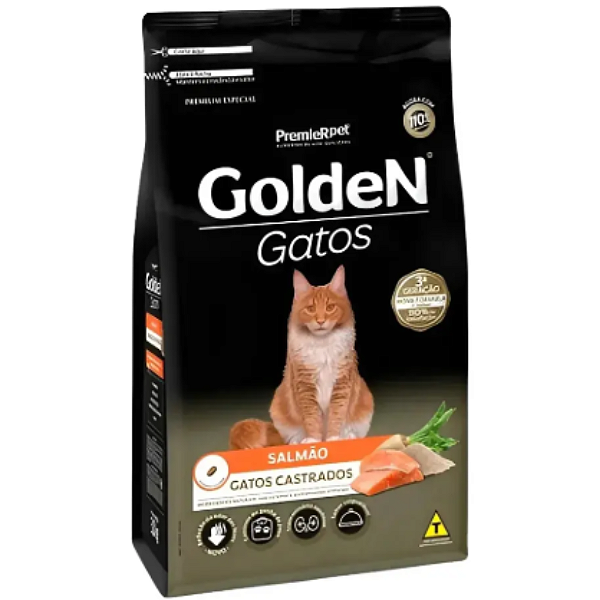 GOLDEN GATOS CASTRADOS SALMAO 3KG
