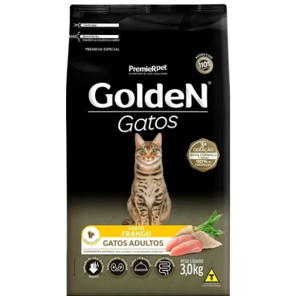 GOLDEN GATOS ADULTOS FRANGO 3KG