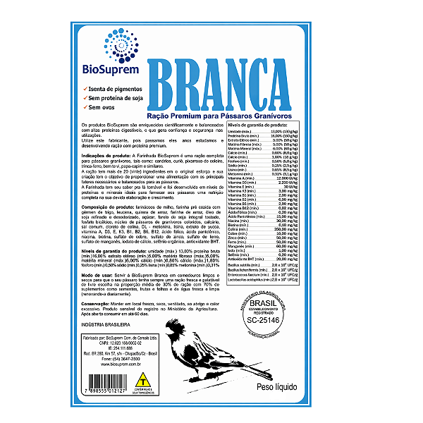 BIOSUPREM BRANCA 1 KG