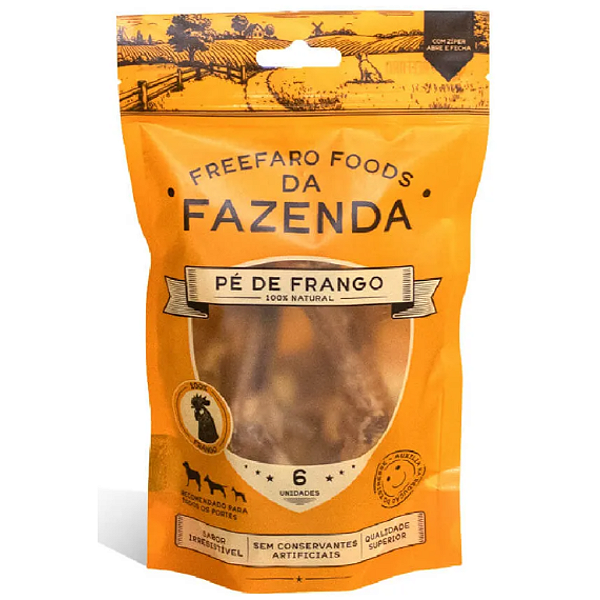 FREEFARO FOODS PETISCO PE DE FRANGO CAES 6UN