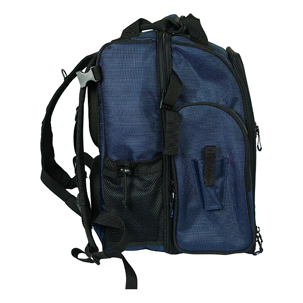 Mochila Commander de Nylon com 3 Estojos Preta