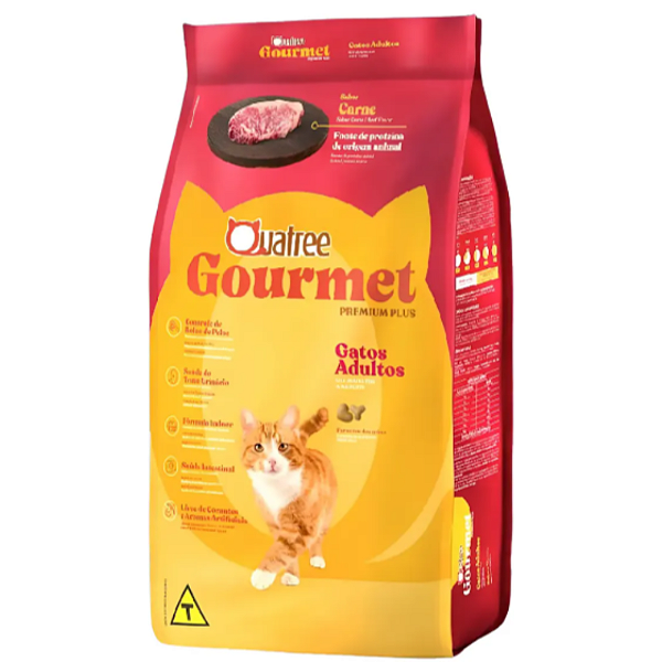 QUATREE GOURMET GATOS ADULTOS CARNE 3KG