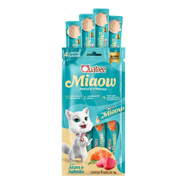 QUATREE GATO MIAOW ATUM E SALMAO 56G  1UN
