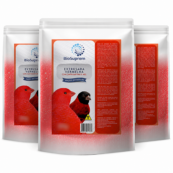 KIT BIOSUPREM EXTRUSADA VERMELHA 900G 3UN