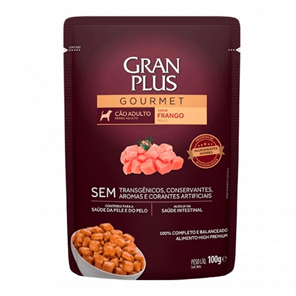 GRAN PLUS SACHE GOURMET CAES AD FRANGO 100G 1UN