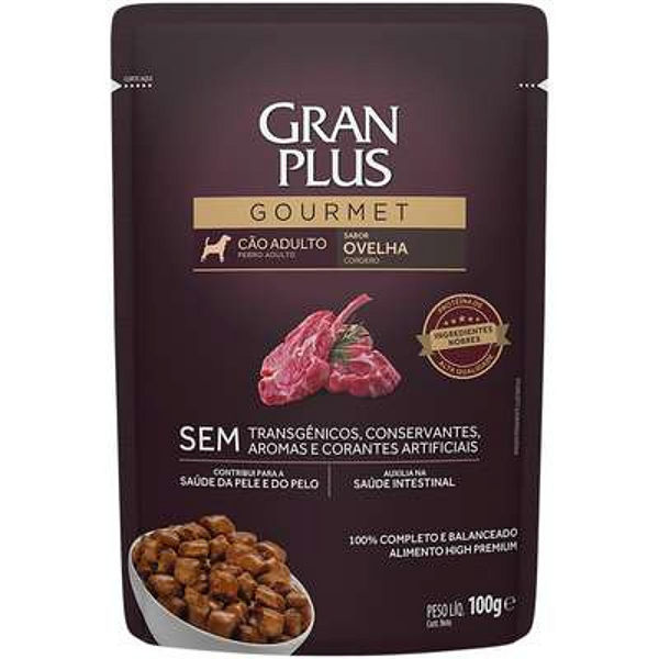 GRAN PLUS SACHE GOURMET CAES AD OVELHA 100G 1UN