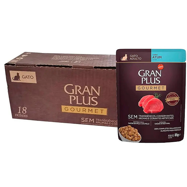 GRAN PLUS SACHE GATO ADULTO ATUM 85G CX18UN