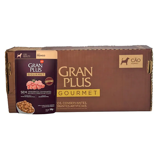 GRAN PLUS SACHE GOURMET CAES AD FRANGO 100G CX18UN