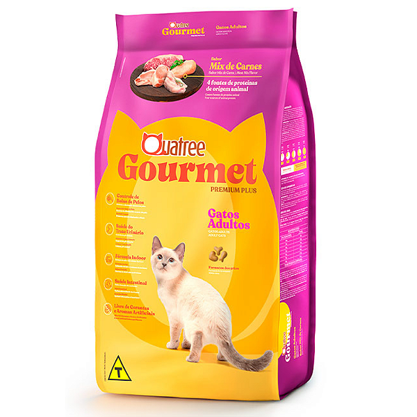 QUATREE GOURMET GATOS ADULTOS MIX DE CARNES 3KG