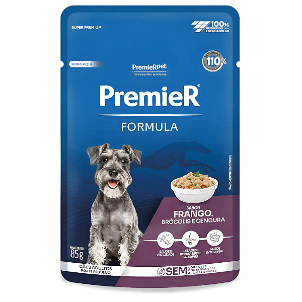 PREMIER FORMULA  CAES ADULTOS PORTE PEQUENO FRANGO 85G