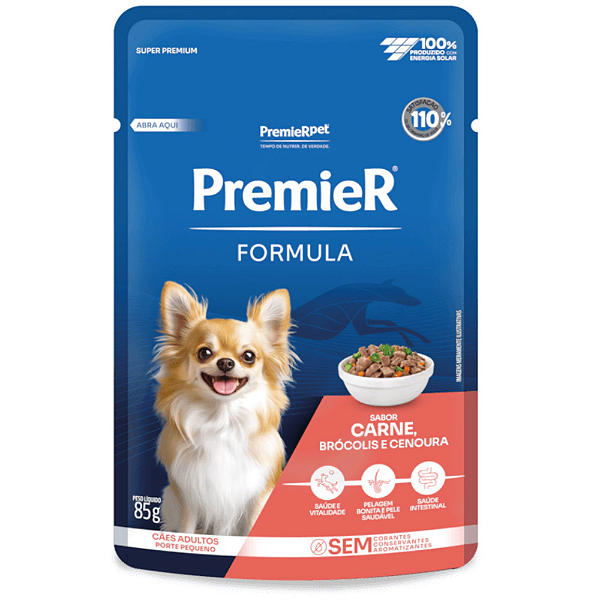 PREMIER FORMULA CAES ADULTOS PORTE PEQUENO CARNE 85G