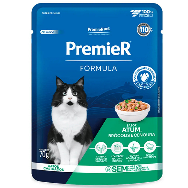 PREMIER FORMULA  GATOS ADULTOS CASTRADOS ATUM 70 G