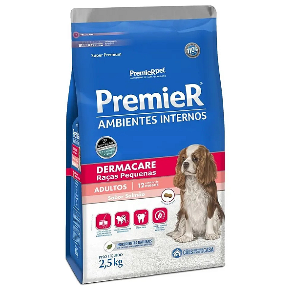 PREMIER AMBIENTES INTERNOS DERMACARE RAÇAS PEQUENA 2,5 KG