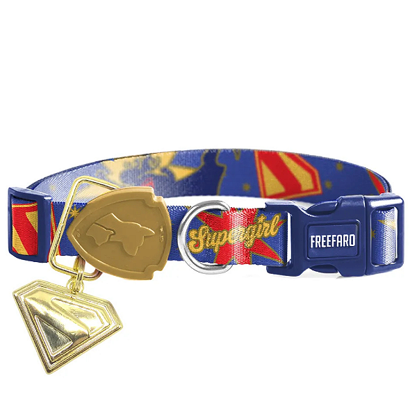 FREEFARO COLEIRA SUPERGIRL C  TAG ID - SUPERGIRL - PP