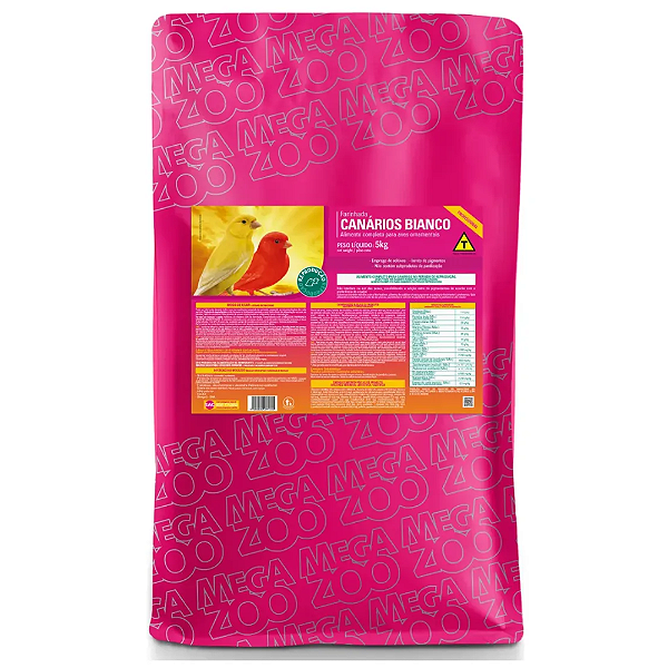 MEGAZOO FARINHADA CANARIO BIANCO REPRODUÇÃO 5KG