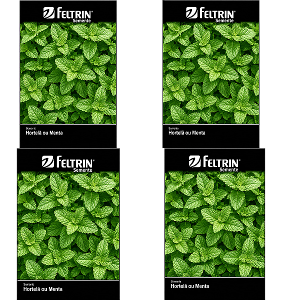 FELTRIN KIT SEMENTE HORTELA OU MENTA PIPERITA 100MG 4UN