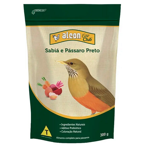 ALCON ECO CLUB SABIA E PASSARO PRETO 300G