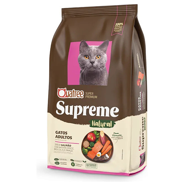 QUATREE SUPREME GATOS ADULTOS SALMAO  FRACIONADO 1KG
