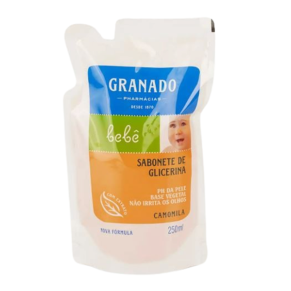 GRANADO REFIL SABONETE LIQUIDO GLICERINA BEBE CAMOMILA 250ML