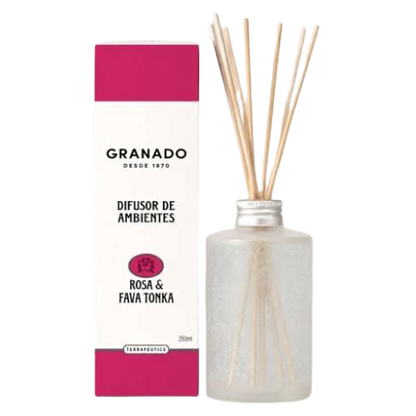 GRANADO DIFUSOR DE AMBIENTE ROSA E FAVA TONKA 250ML