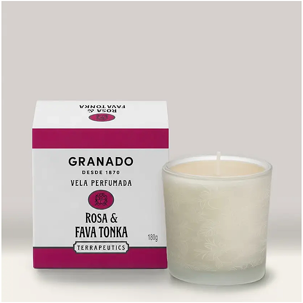 GRANADO VELA PERFUMADA TERRA ROSA E FAVA TONKA  180G