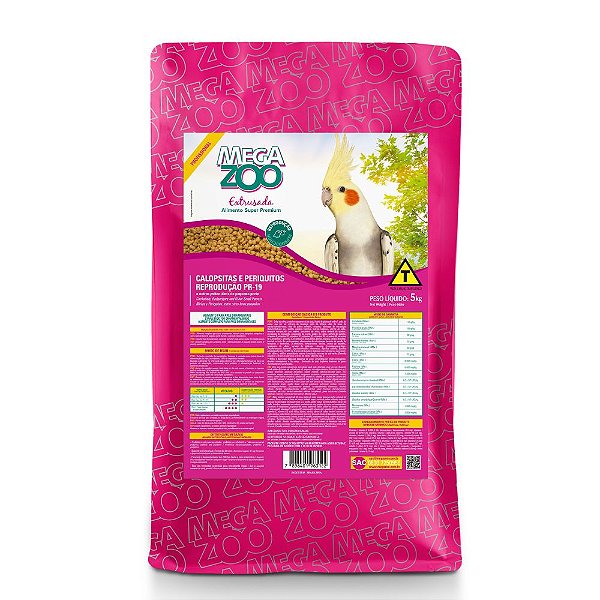 MEGAZOO EXTRUSADA CALOPSITA PR19 5KG