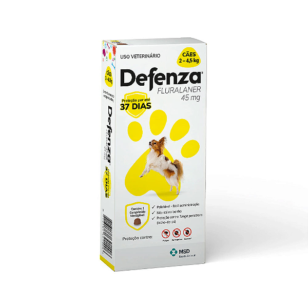 DEFENZA ANTIPARASITÁRIO 1-COMPRIMIDO - 45 MG