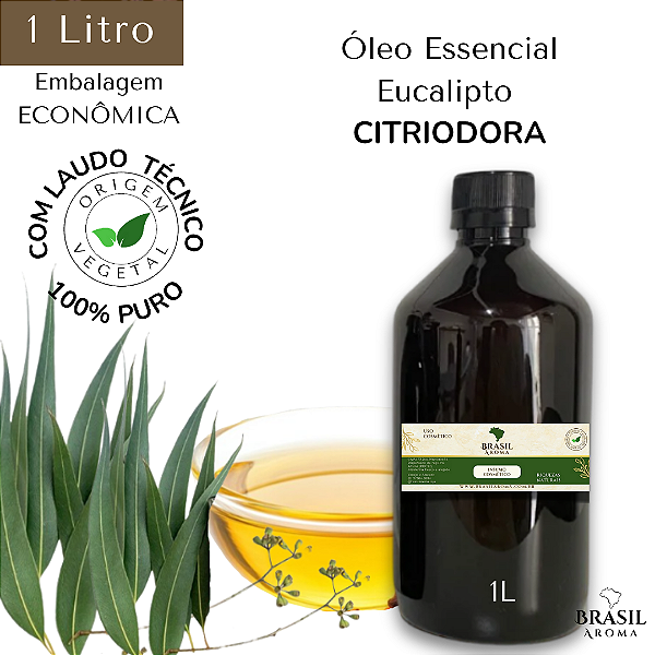 Óleo Essencial Eucalipto Citriodora 1L - puro e natural