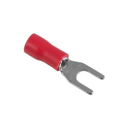 Terminal Pré-Isolado Forquliha Macho 1,5mm Vermelho