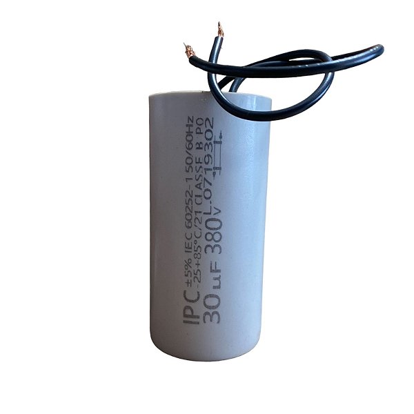 Capacitor 30uf x 380v com 2 fios