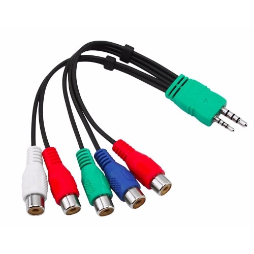 Cabo Adaptador Áudio Vídeo Componente P1 + P2